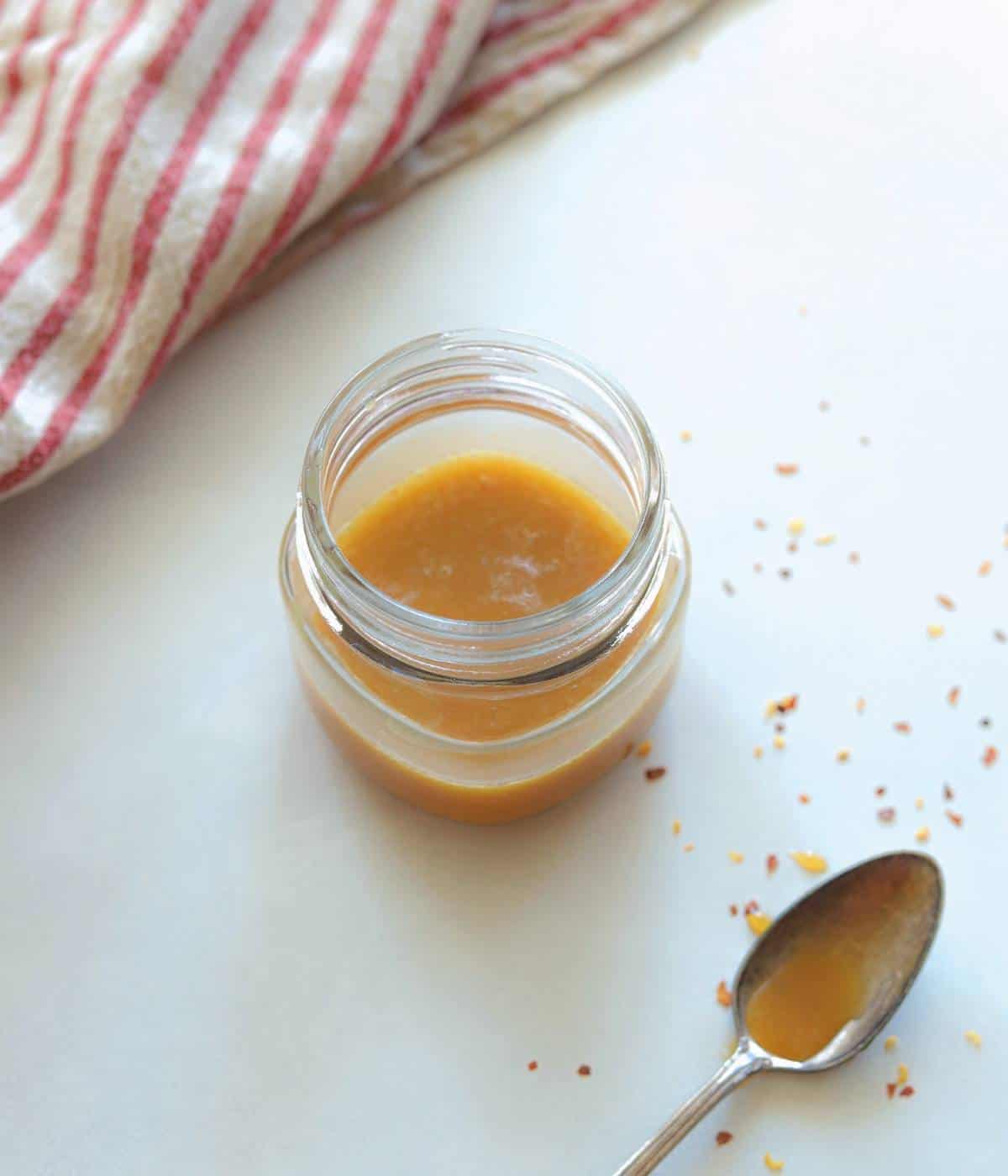 honey mustard in a jar