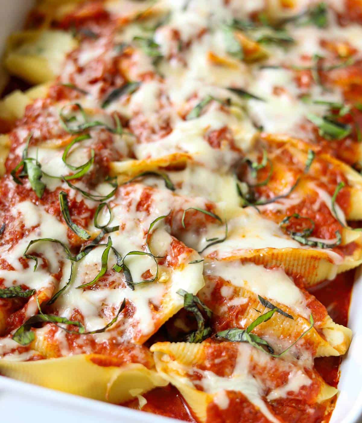Vegetarian Cheese Stuffed Shells - Simply Made Eats