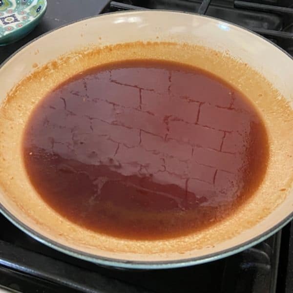 sauce cooking in pan