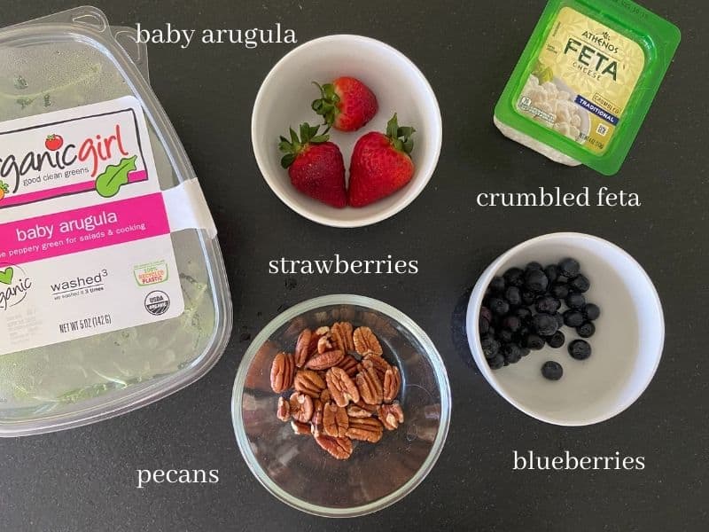 berry and feta salad ingredients