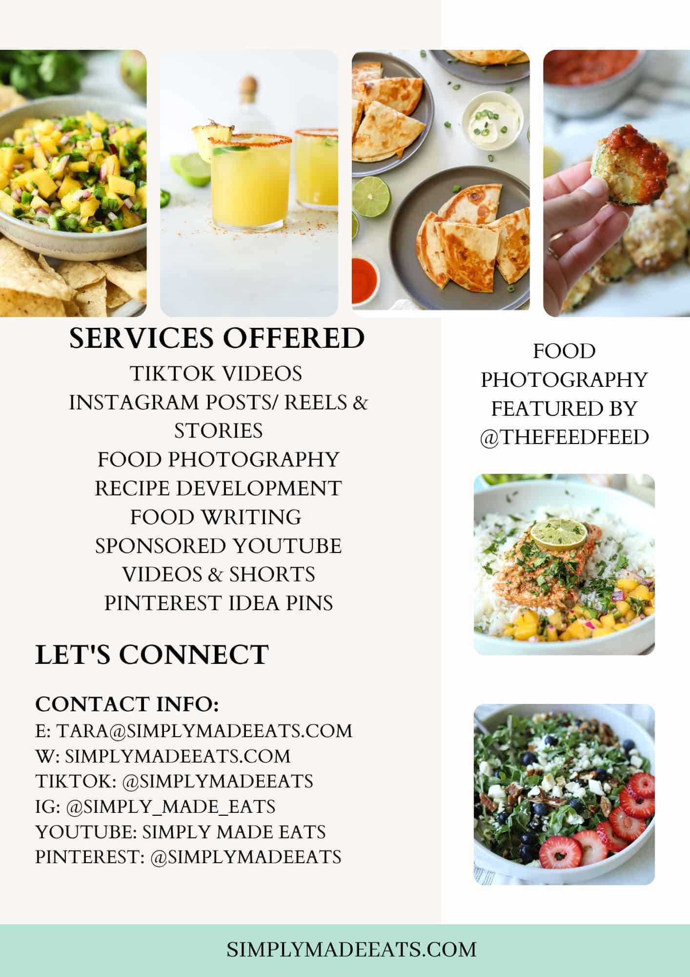 services offered with food photography