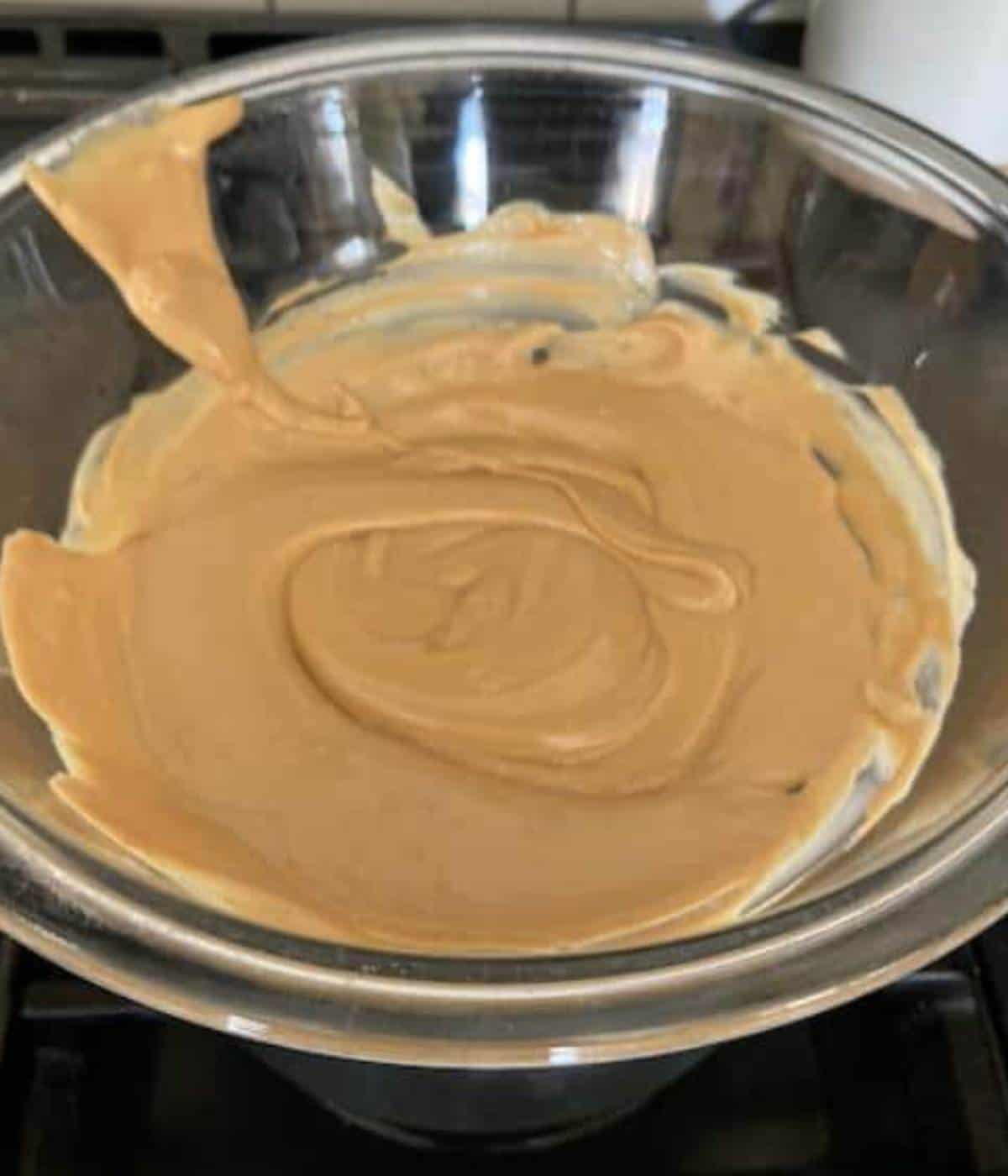 Biscoff cookie butter and chocolate melted in double boiler.