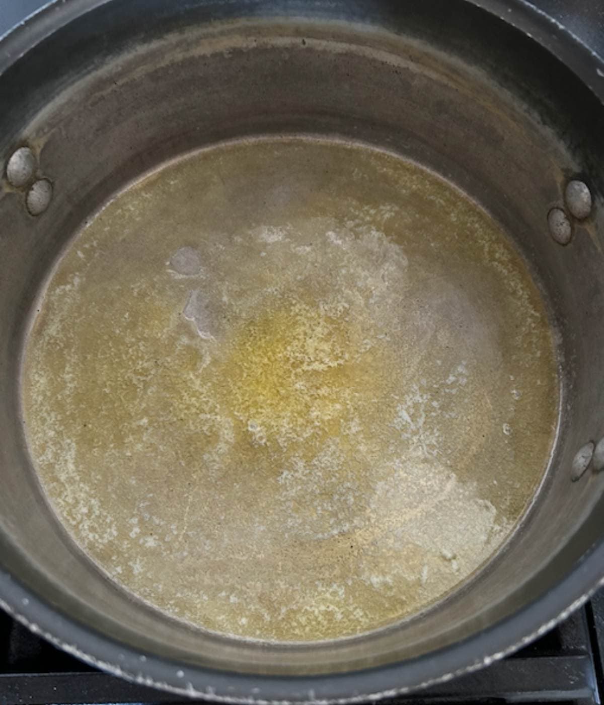 Butter in pot.