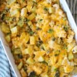 Casserole in dish out of the oven.