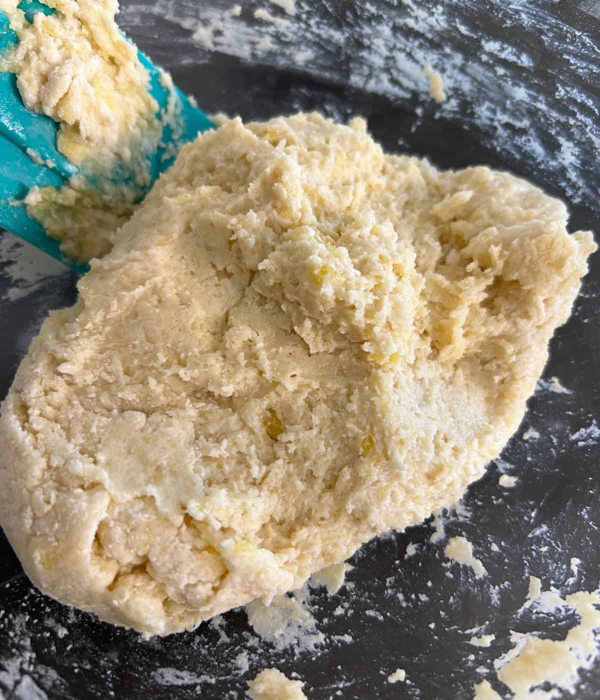 Biscuit dough topping.