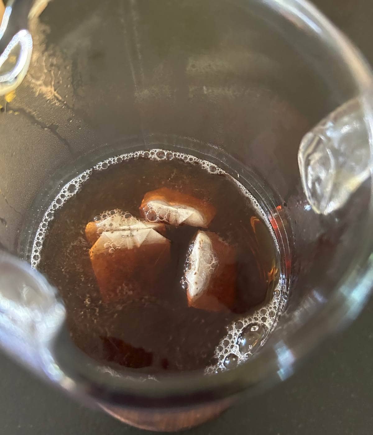 Tea steeping in pitcher.