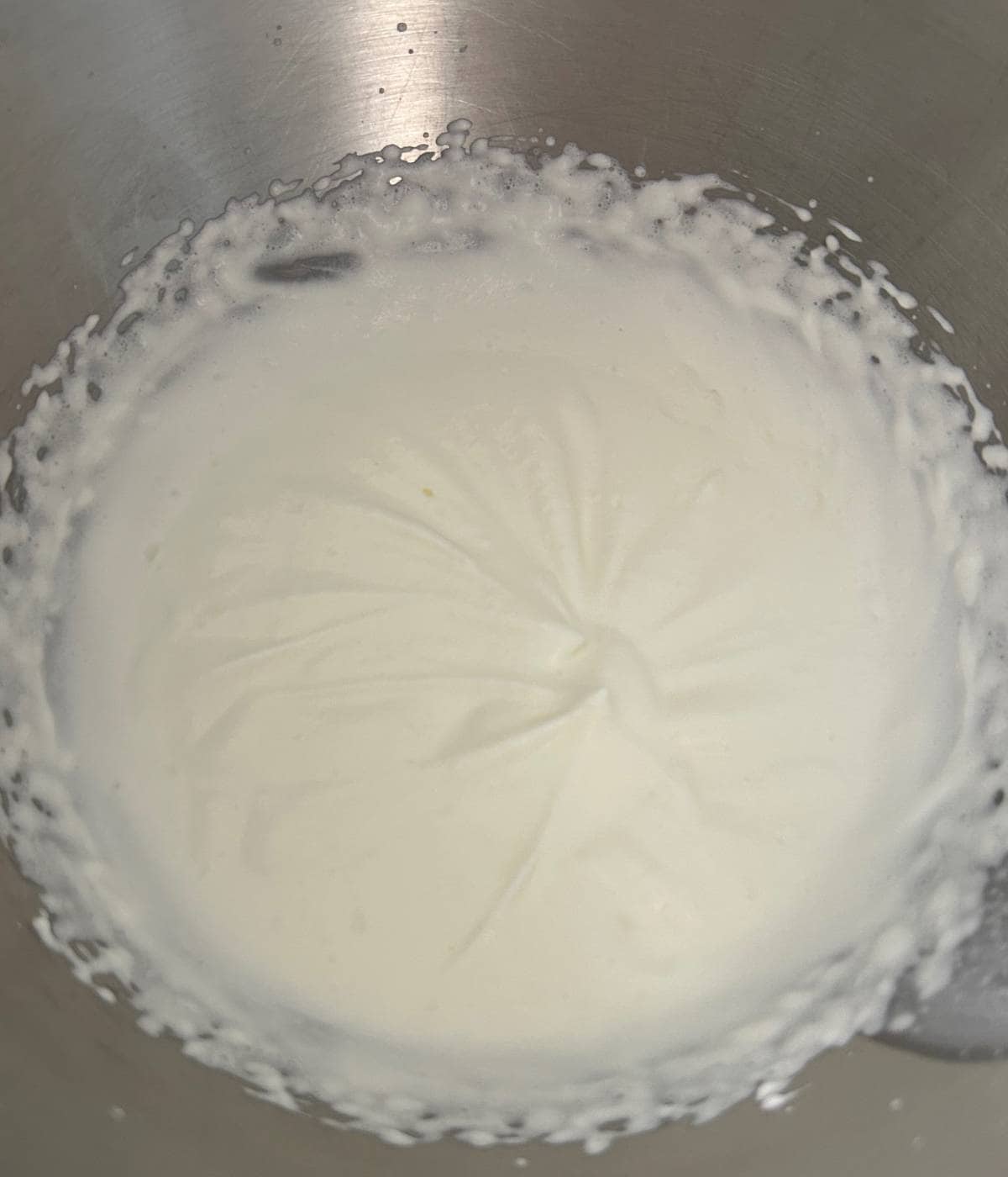 Whipped cream in bowl.