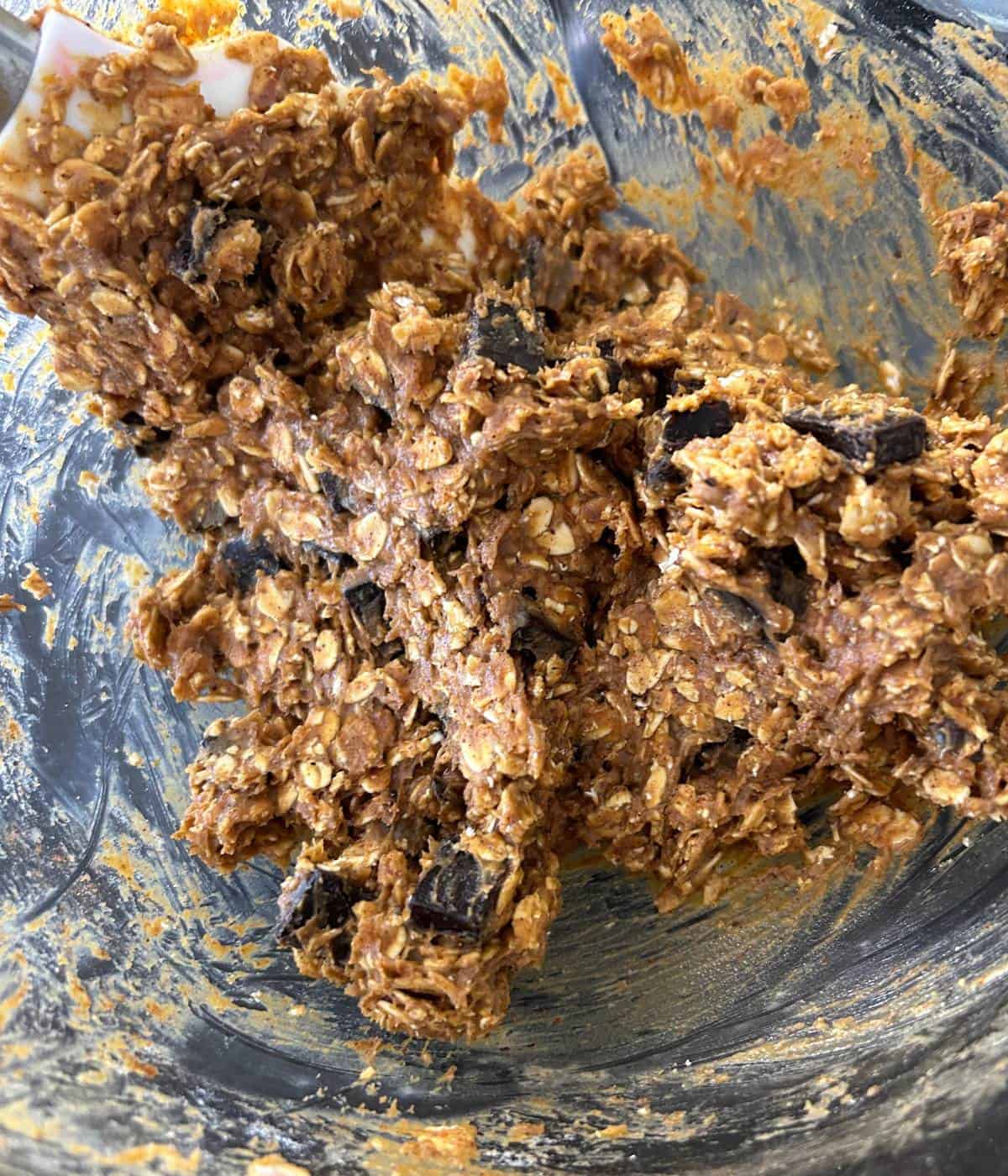 Pumpkin ball mixture in bowl.
