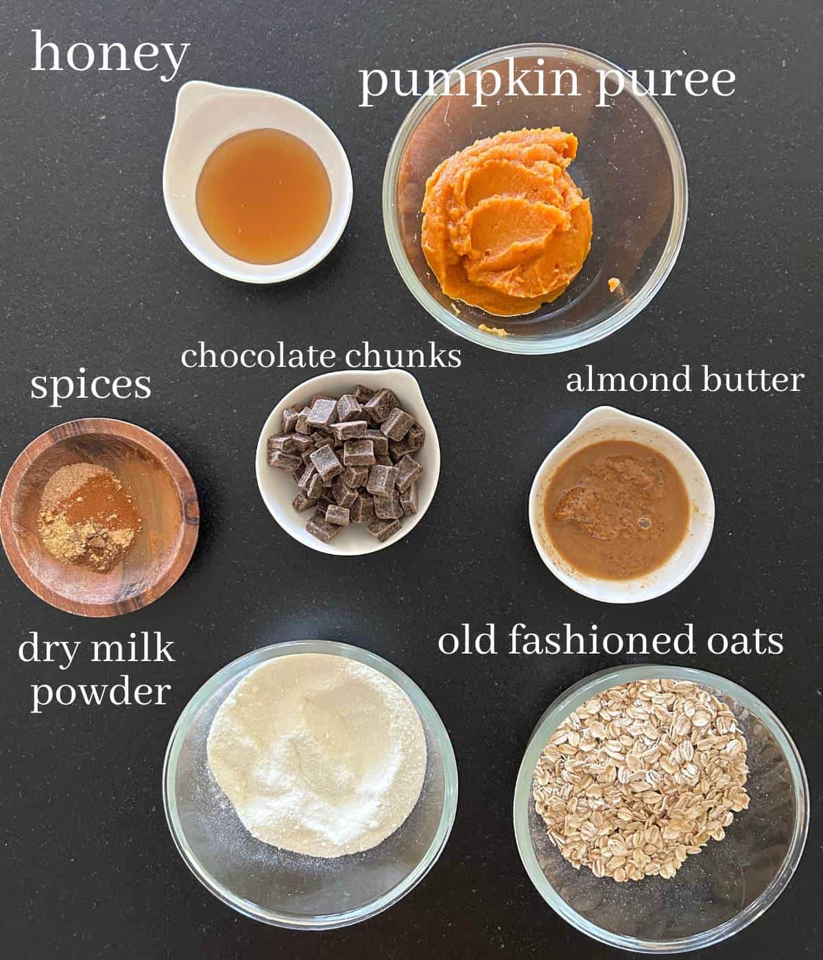 Ingredients on countertop.