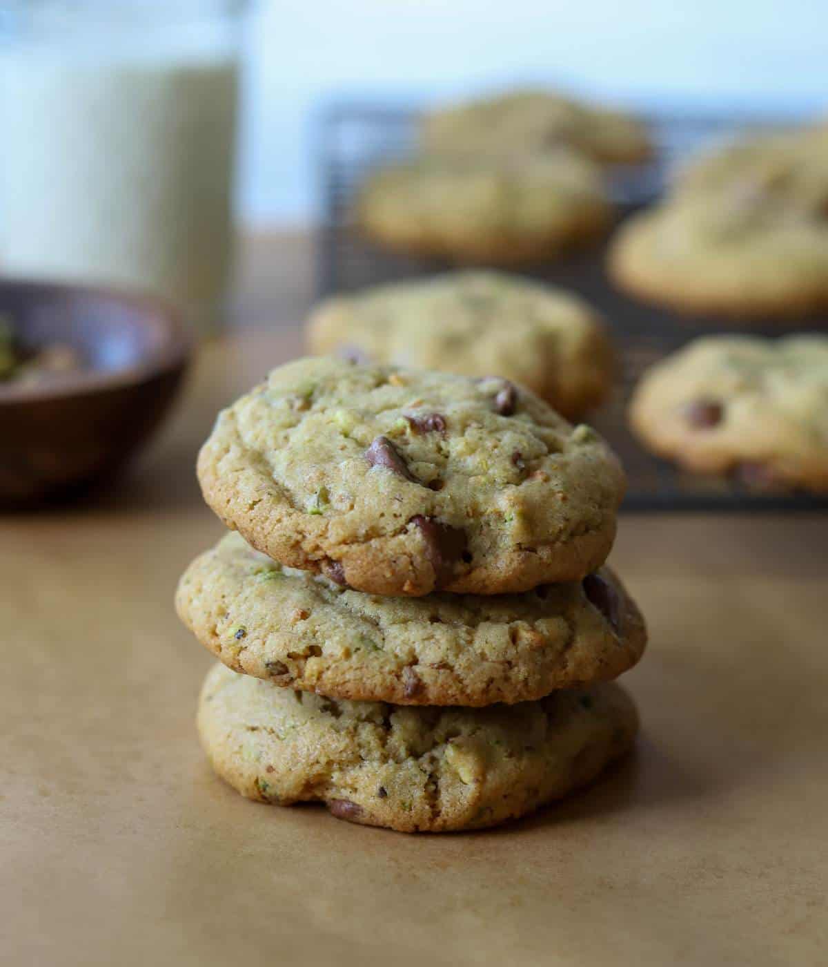 Pistachio Chocolate Chip Cookies - Simply Made Eats