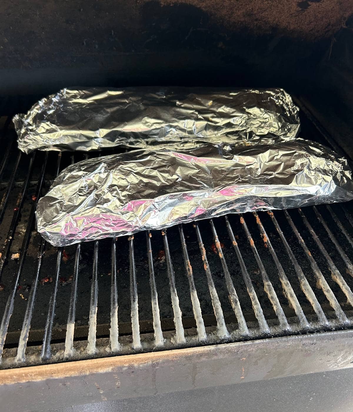 Foil wrapped ribs.