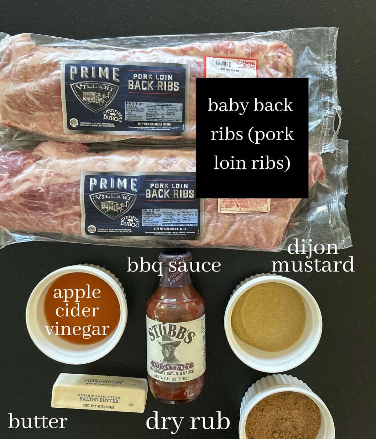 Ingredients on countertop.