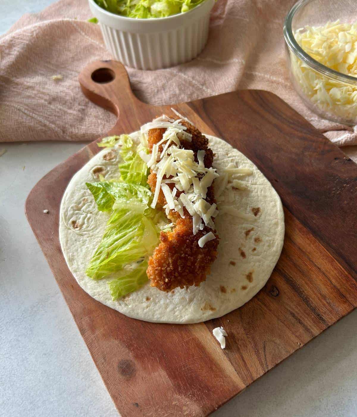 Building snack wraps.