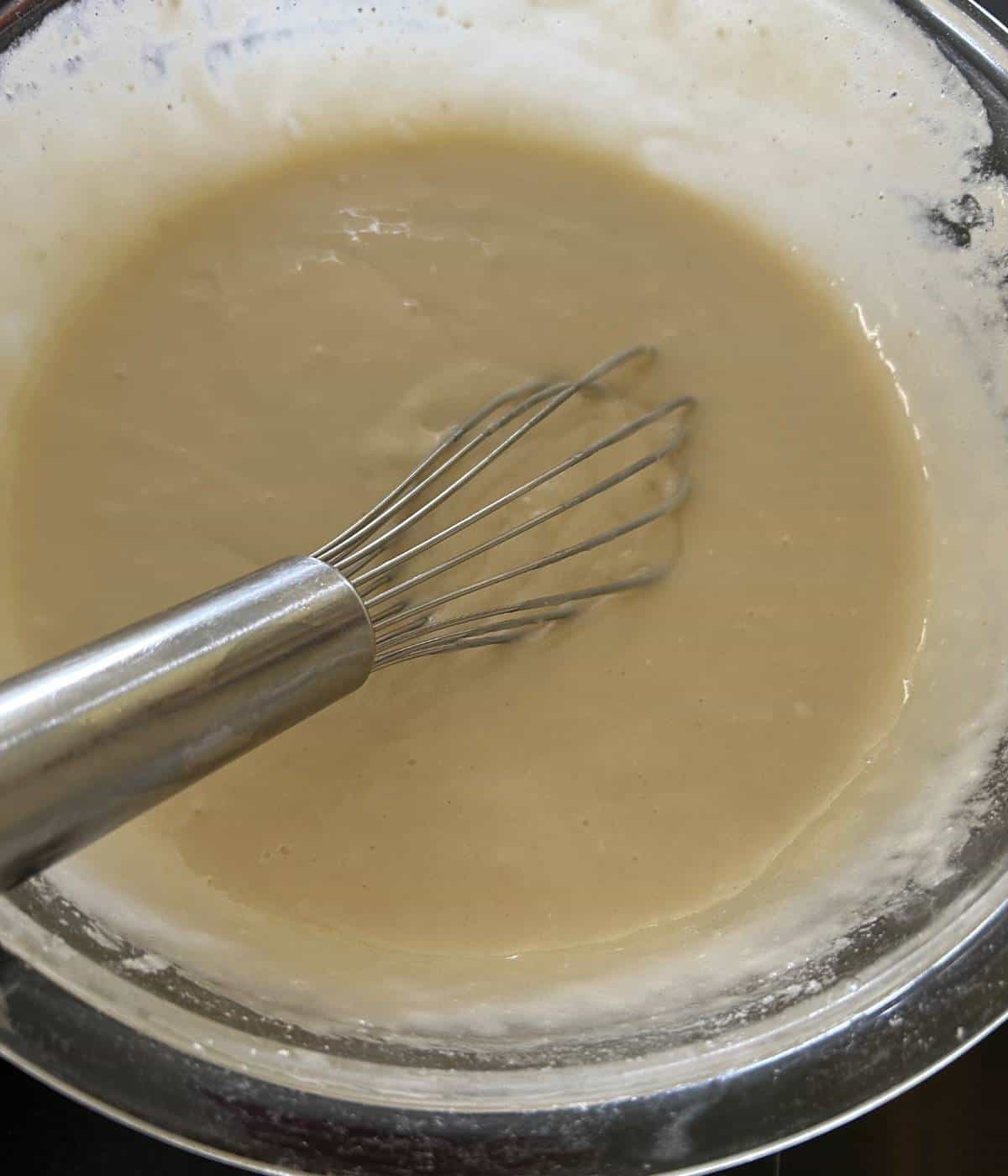 Cake mix in bowl.