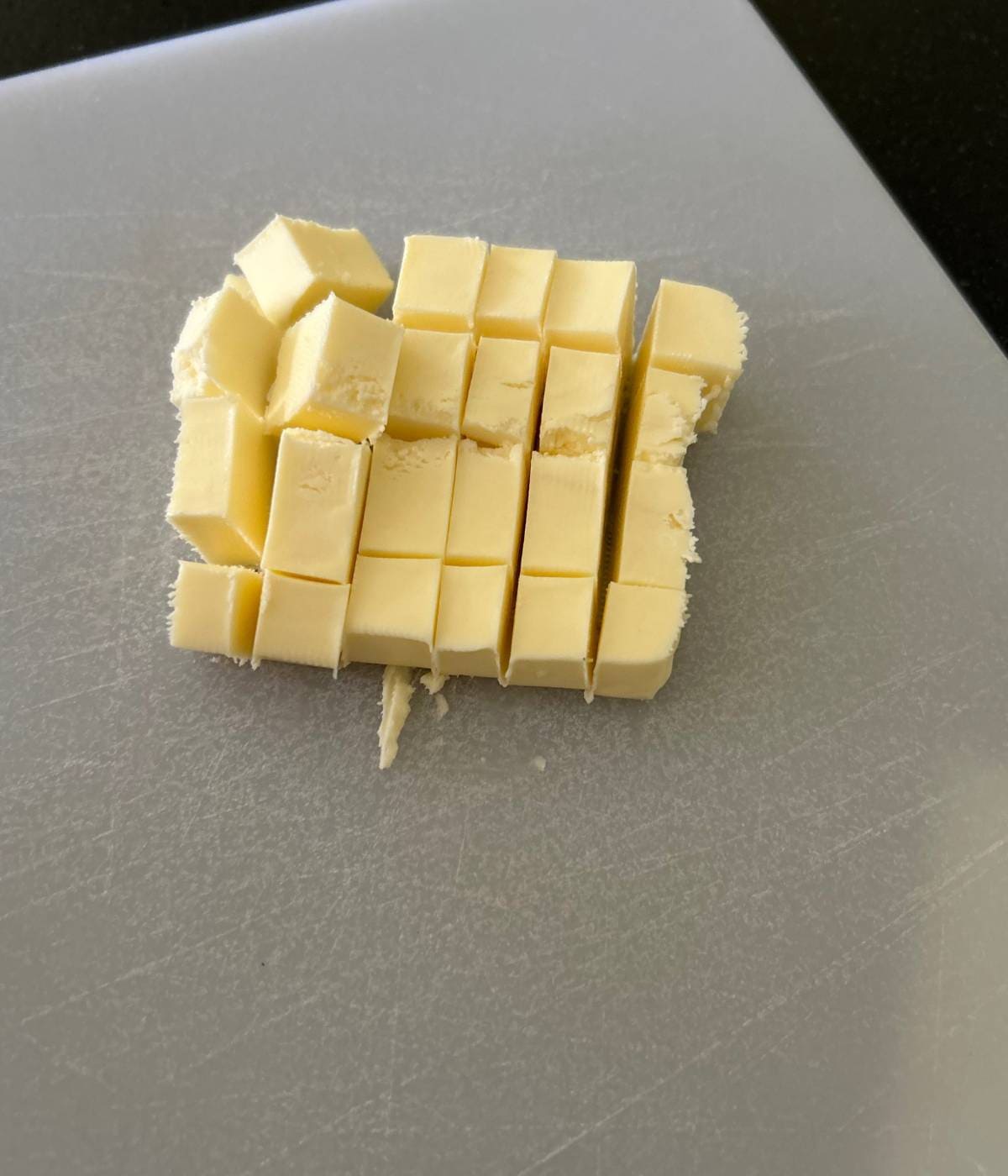 Butter cut into small cubes.