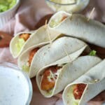 McDonalds Chicken Snack Wraps stacked on top of each other.