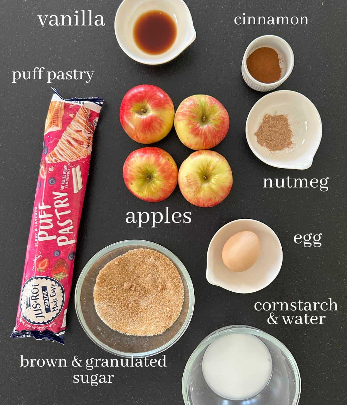 Ingredients for hand pies.