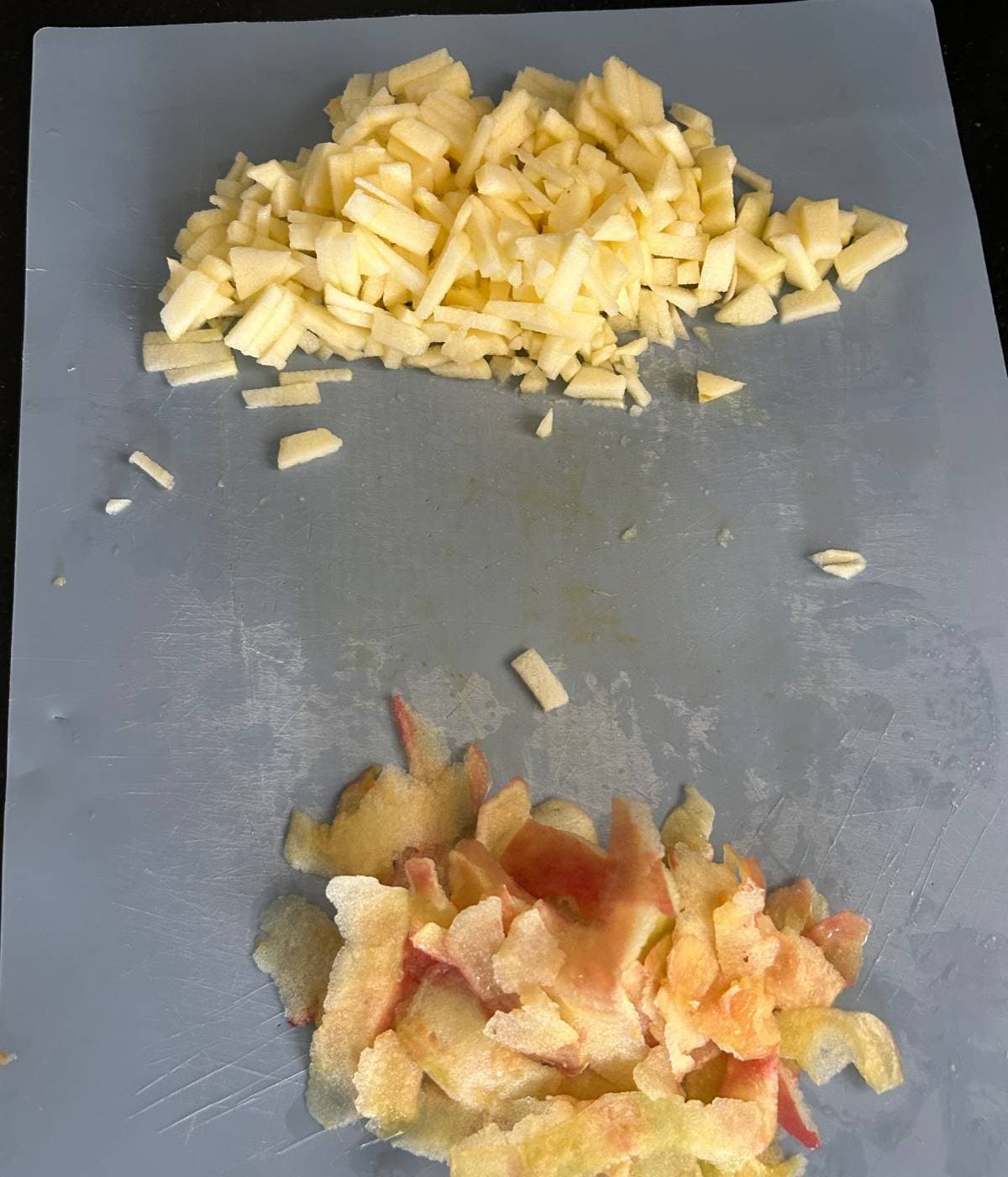 Apples chopped and diced.