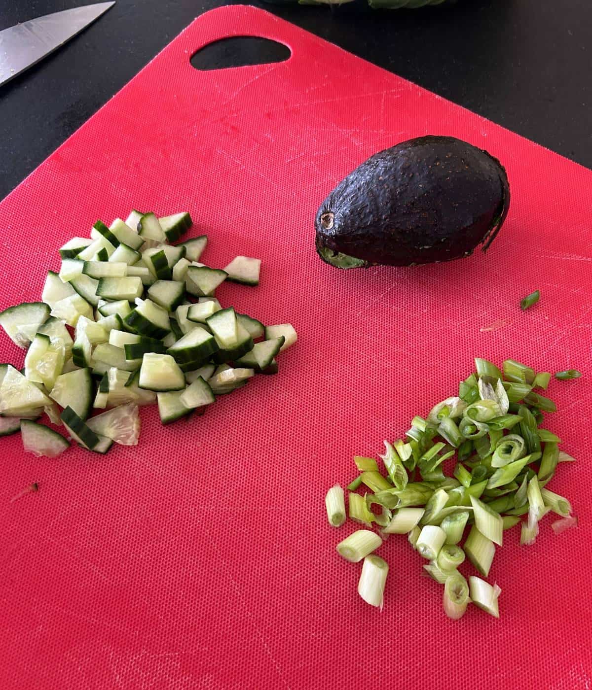 Toppings for lettuce wraps.