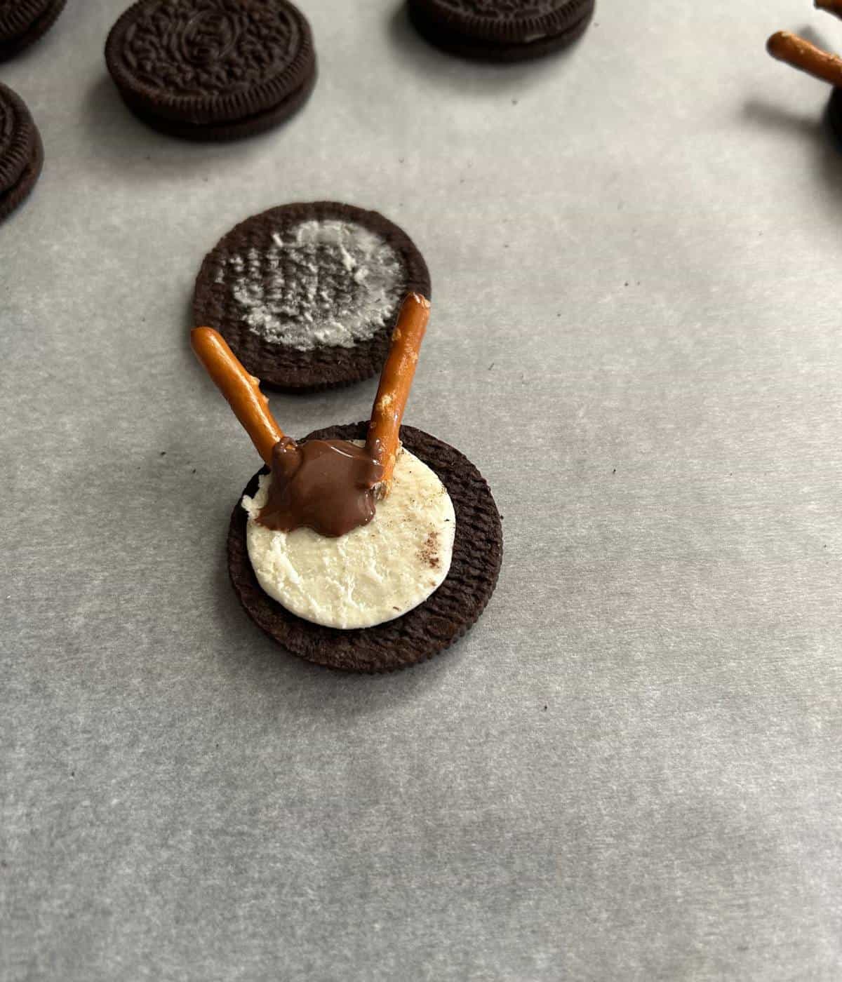 Antlers with melting chocolate.