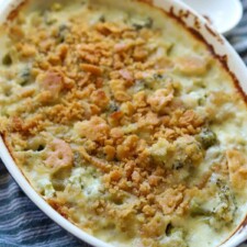 Broccoli Cheese Casserole with Ritz Cracker Topping-image