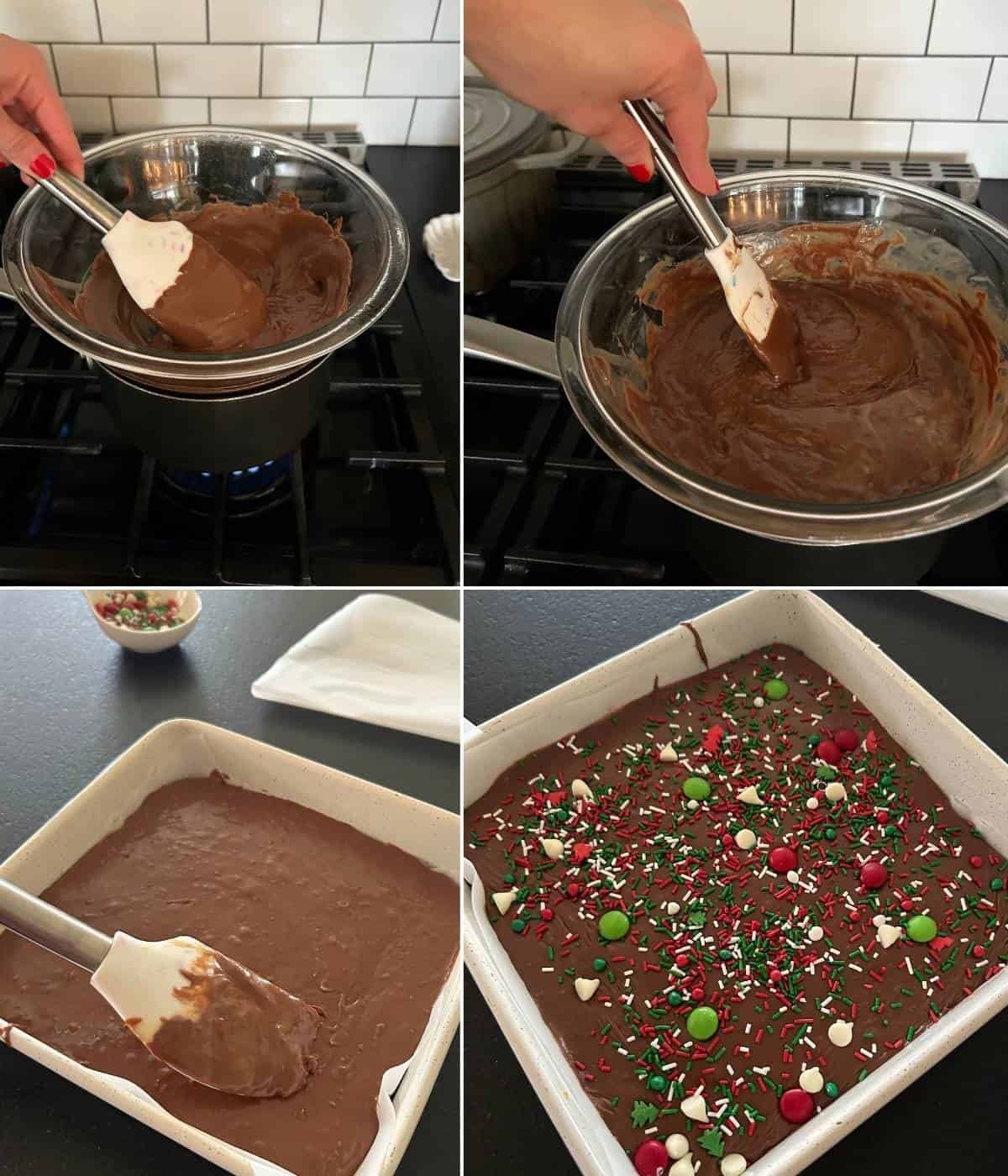 Chocolate fudge layer.