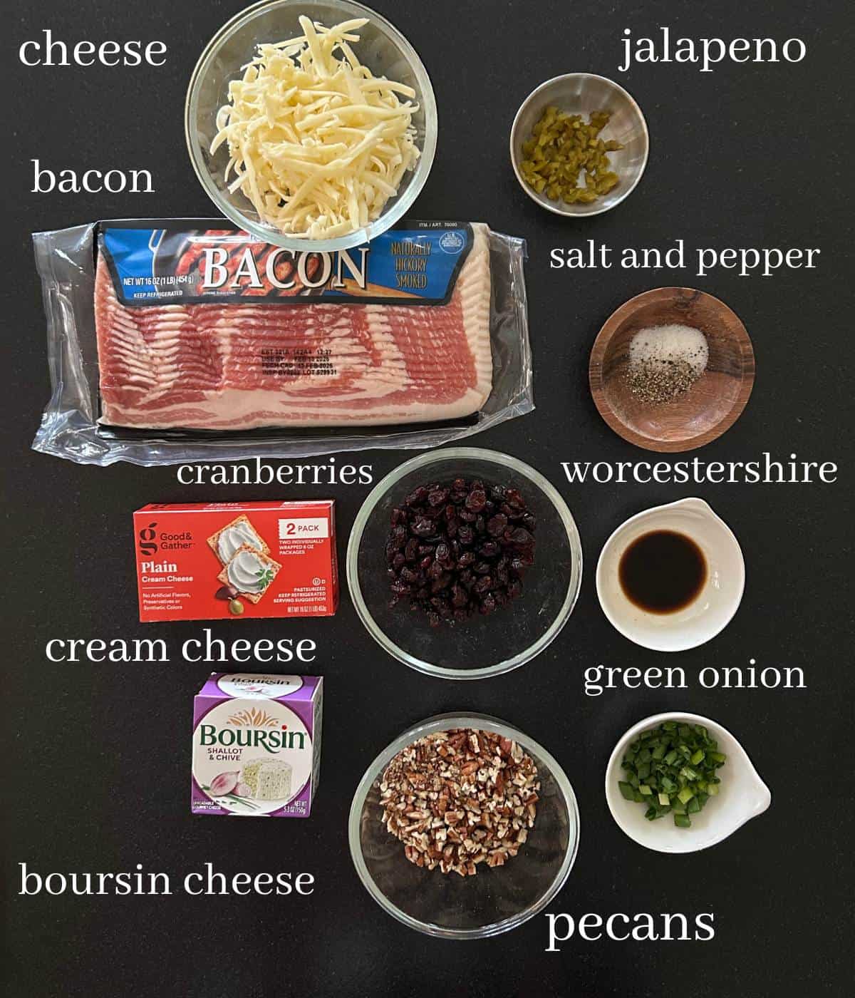 Ingredients for mixing bowl.