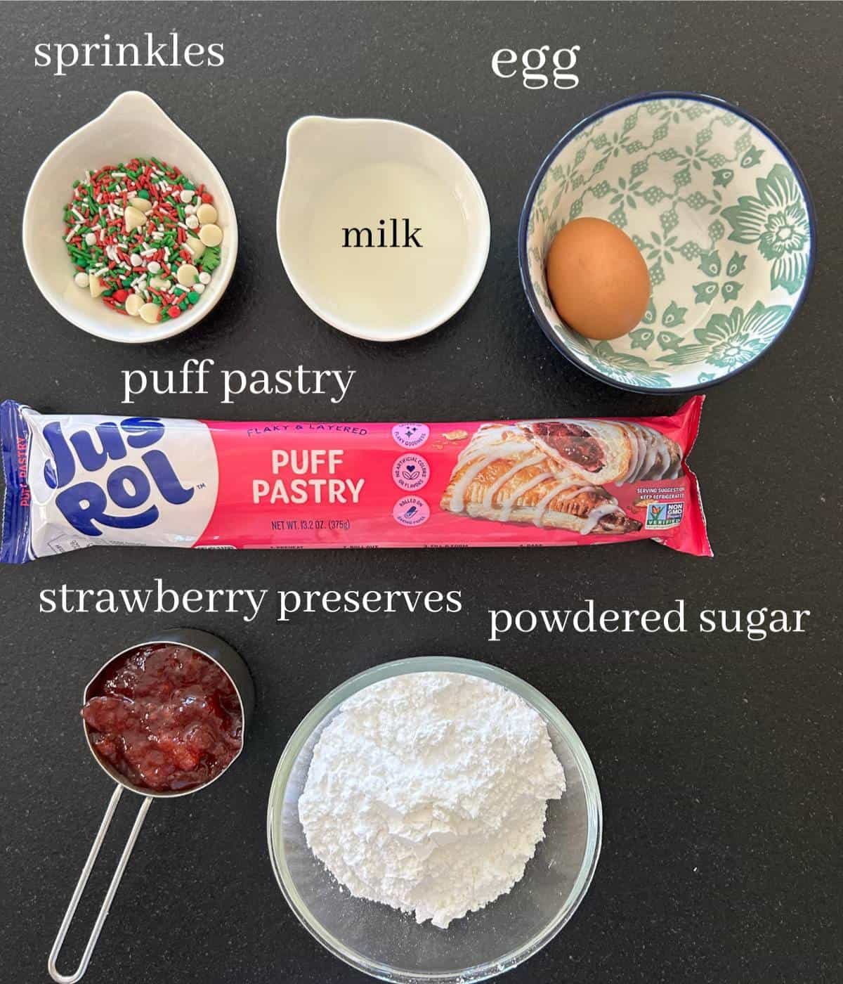 Pop Tart ingredients.