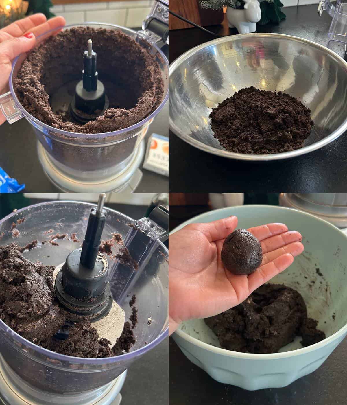 Steps to making truffles.