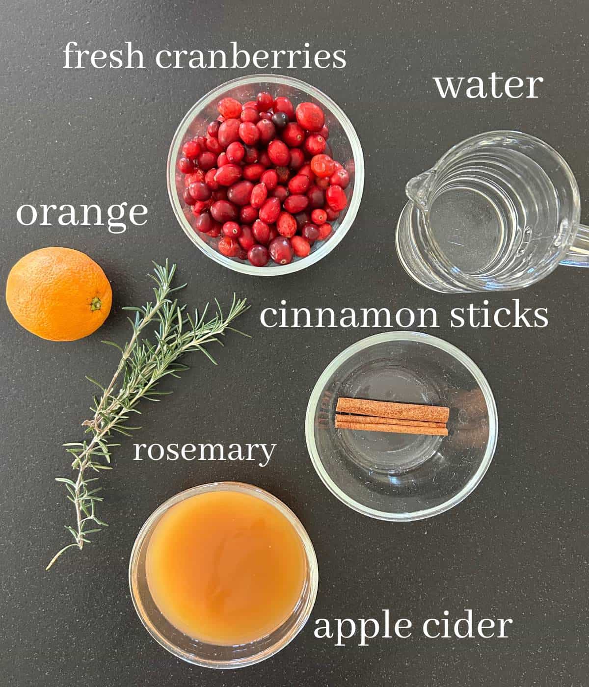 Simmer pot ingredients on counter.