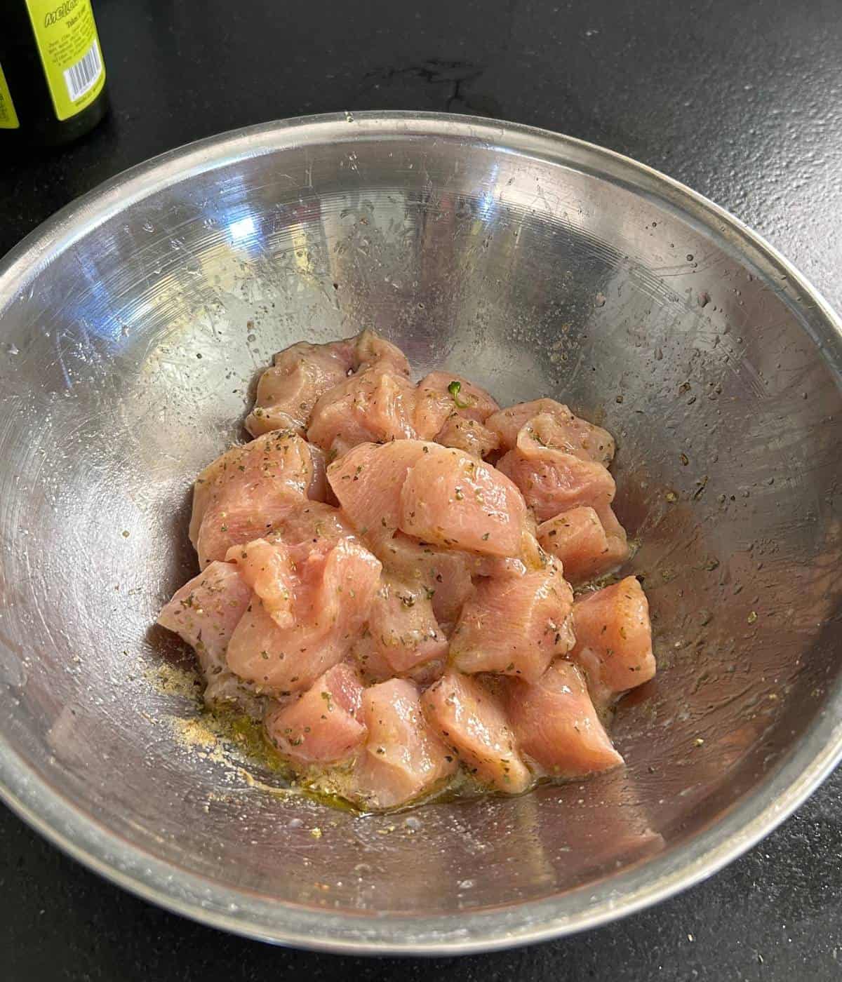 Marinated chicken breast.