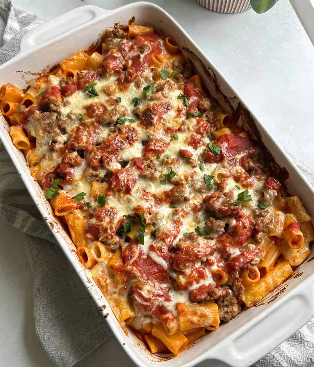 Rigatoni and Sausage Bake - Simply Made Eats