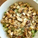 Chicken caesar pasta salad.