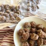 Italian meatballs and frozen batches.