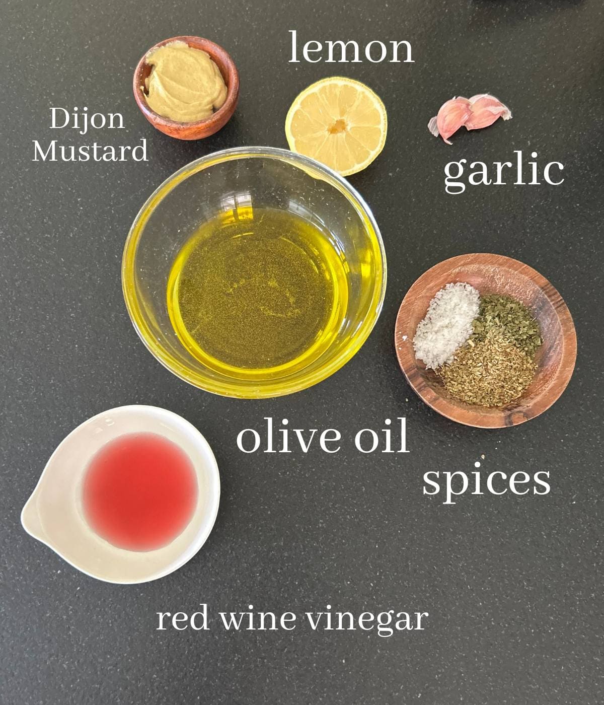 Greek marinade ingredients.