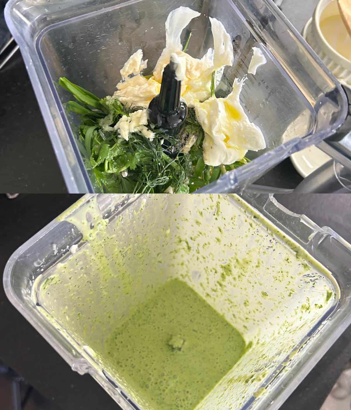 Green Goddess Dressing in blender.