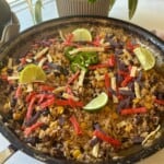 Taco skillet dinner in pan.